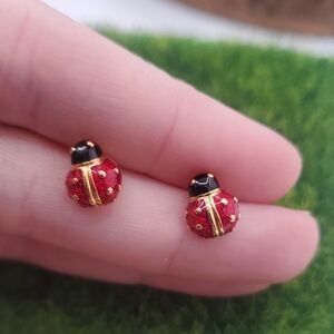 Joan Rivers Ladybug Earrings RARE E1040